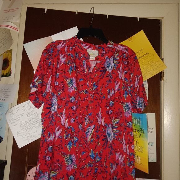 MAEVE by Anthropologie floral Henley - Picture 4 of 7